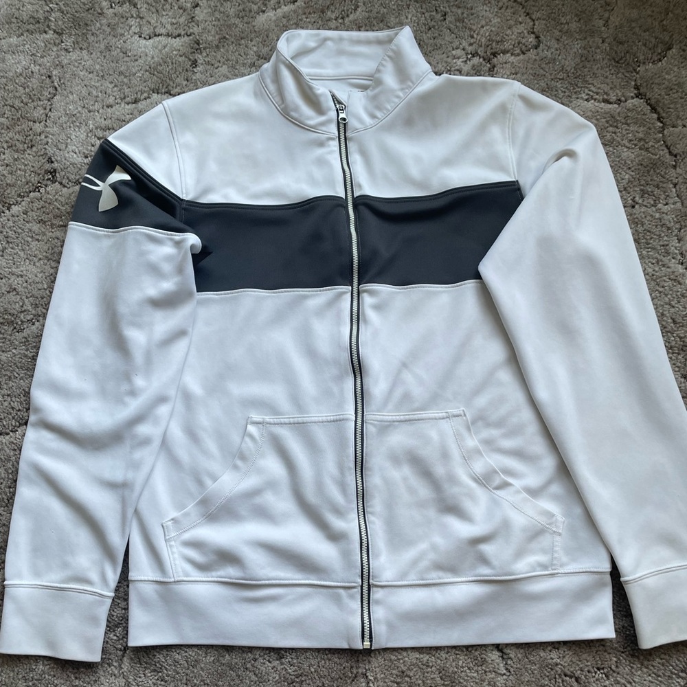 Under Armour White Zip Up